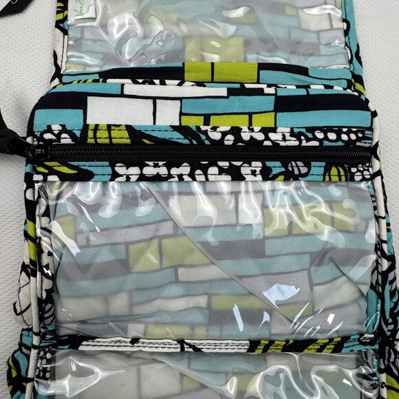 Vera Bradley Island Blooms Hanging Travel Organizer Tri-Fold Blue Floral Retired - Picture 6 of 9